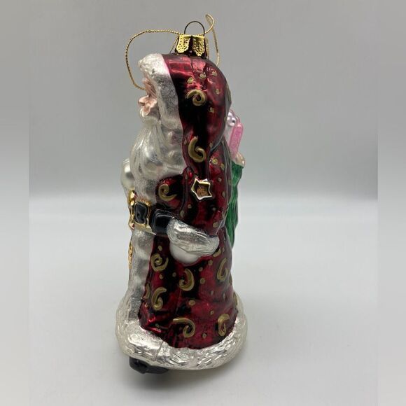 Vintage Brass Key Santa Claus Blown Glass for Christmas Tree - Picture 6 of 9